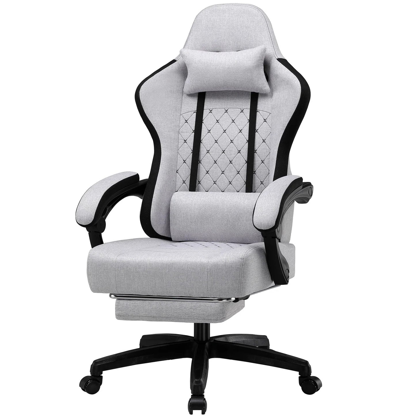 Chaise Gaming SoftGlide™ – Repose-Pieds & Accoudoirs Automatiques
