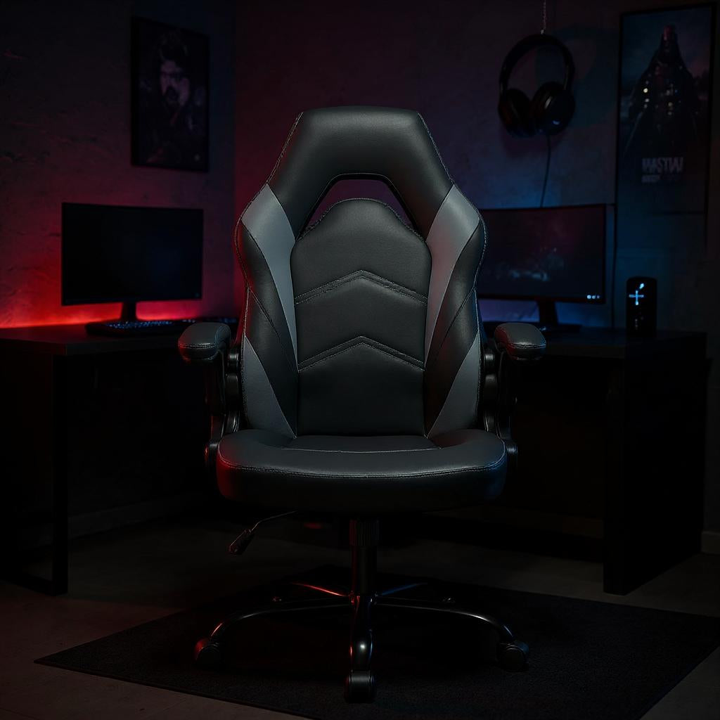 Chaise Gaming ShadowRider™ – Hauteur Réglable & Accoudoirs Rabattables