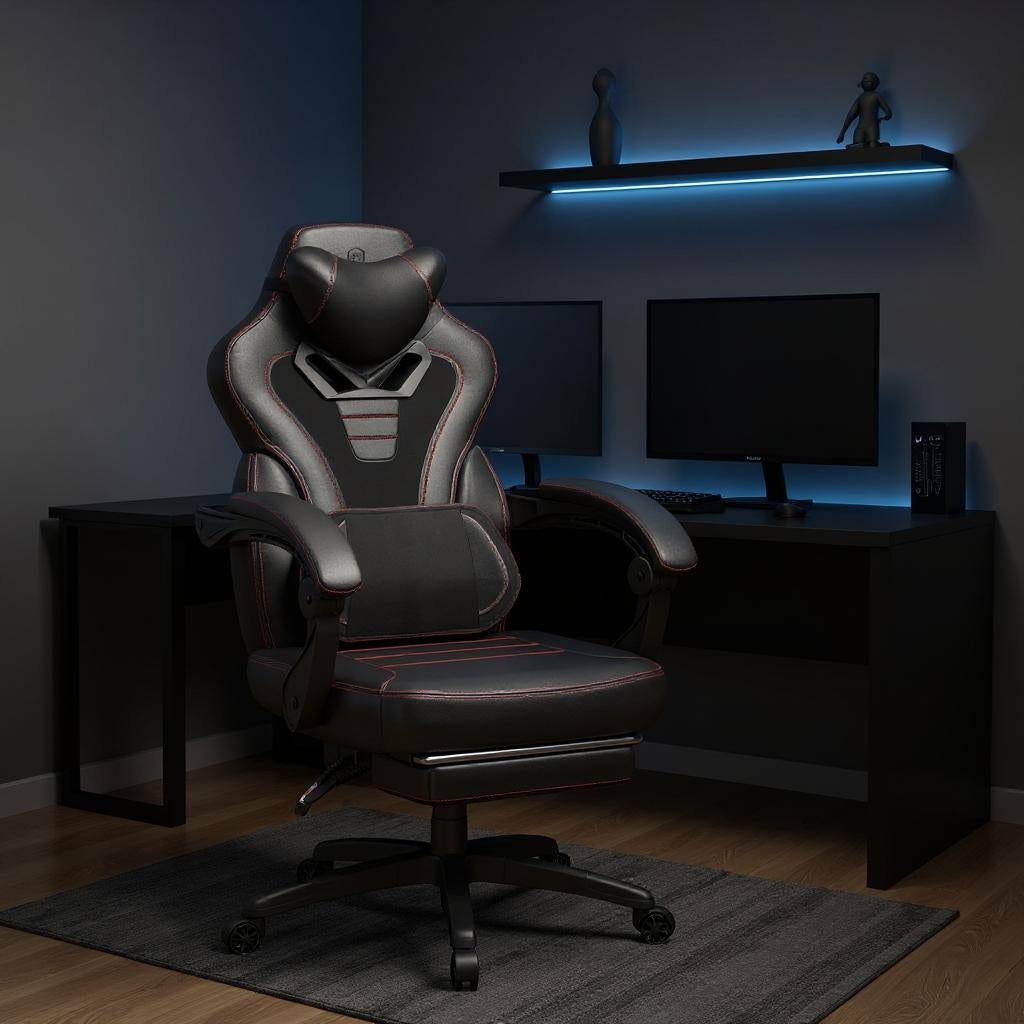 Chaise Gaming IronFury™ – Grand Format & Repose-Pieds