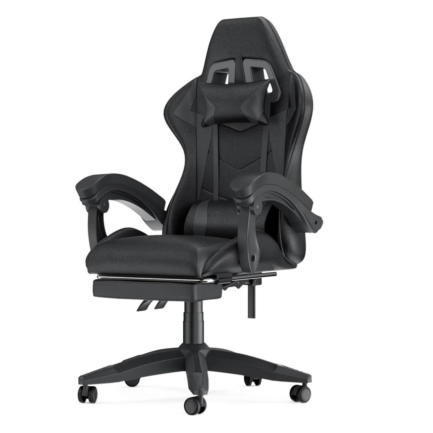Chaise Gaming StormX™ – Repose-Pieds Intégré & Accoudoirs Réglables