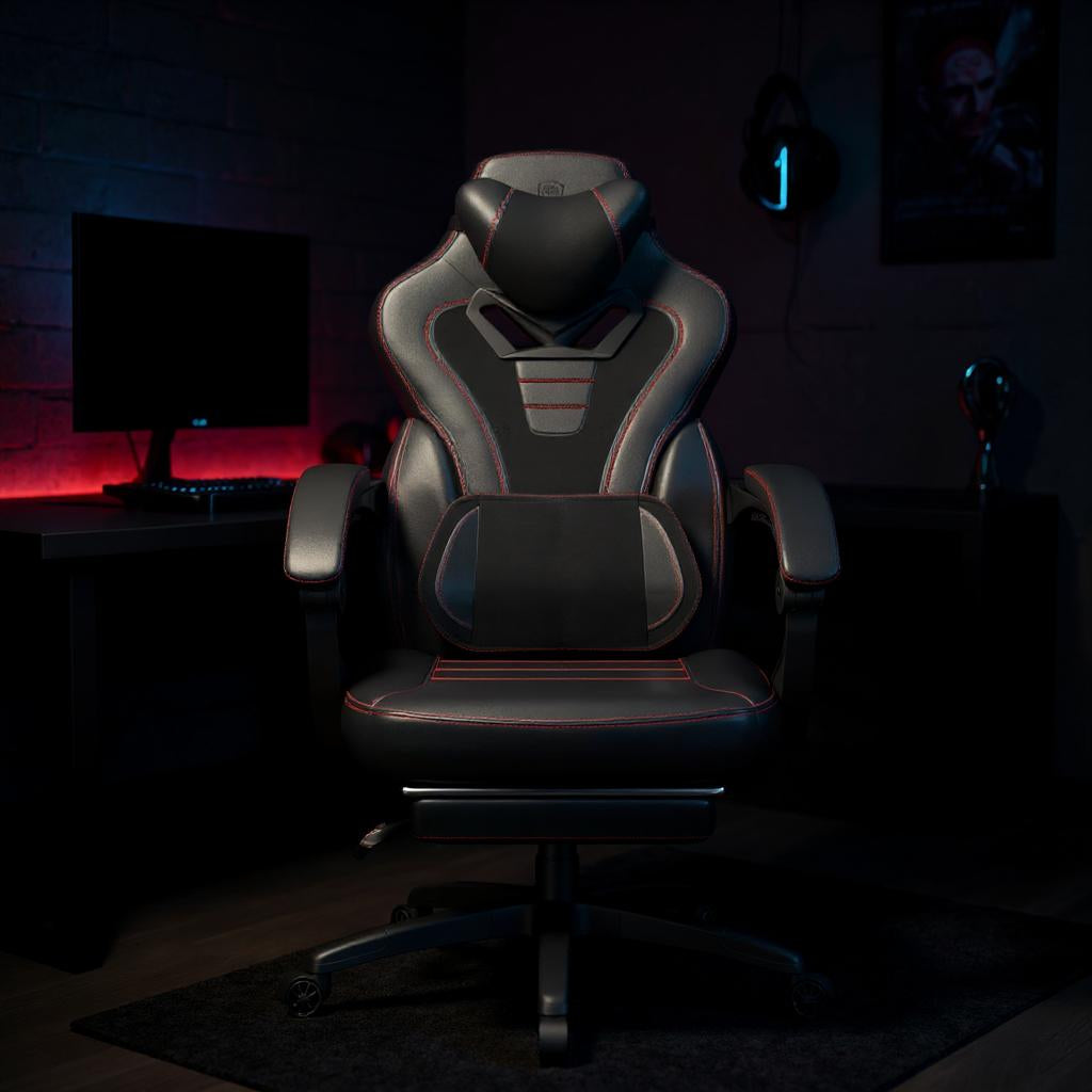 Chaise Gaming IronFury™ – Grand Format & Repose-Pieds