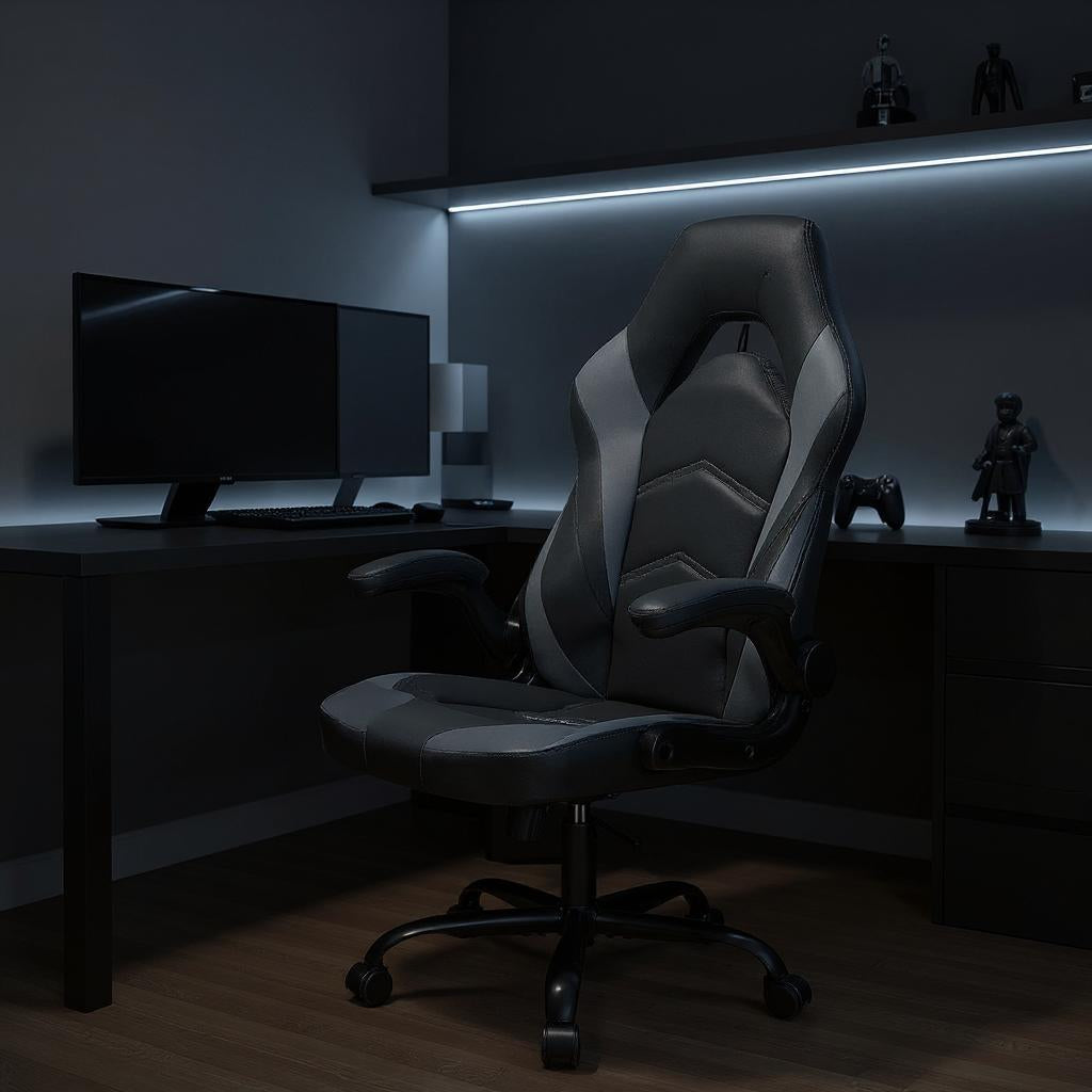 Chaise Gaming ShadowRider™ – Hauteur Réglable & Accoudoirs Rabattables