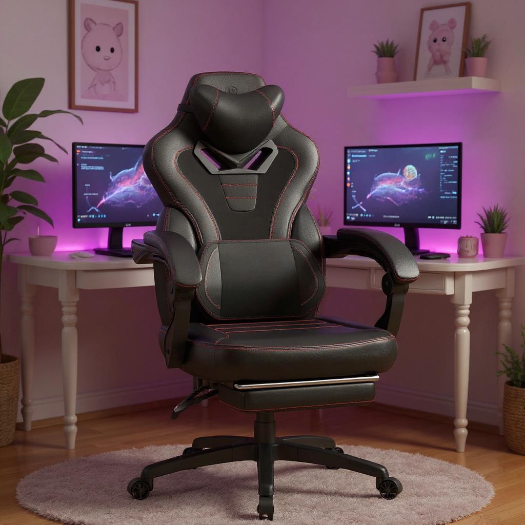 Chaise Gaming IronFury™ – Grand Format & Repose-Pieds