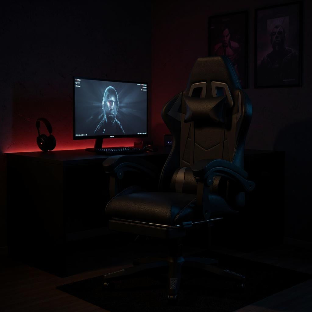 Chaise Gaming StormX™ – Repose-Pieds Intégré & Accoudoirs Réglables