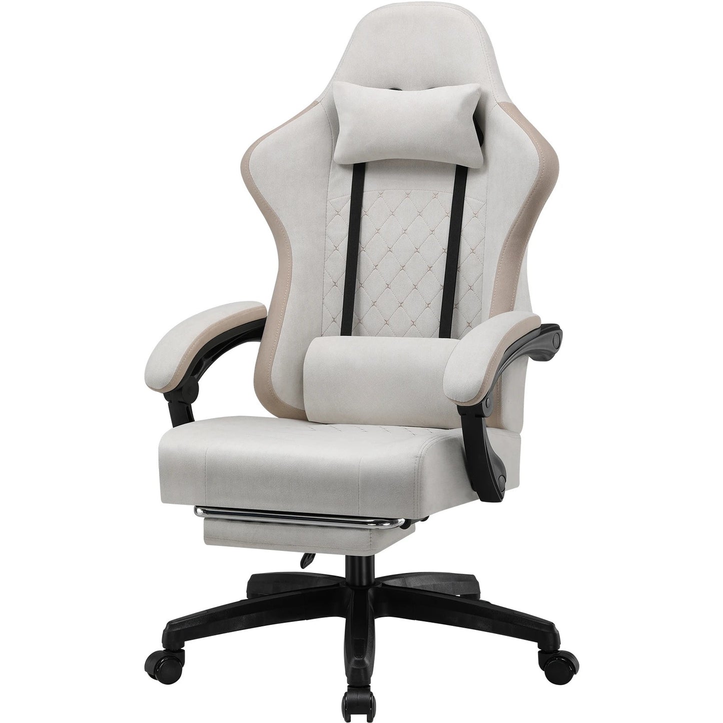 Chaise Gaming SoftGlide™ – Repose-Pieds & Accoudoirs Automatiques