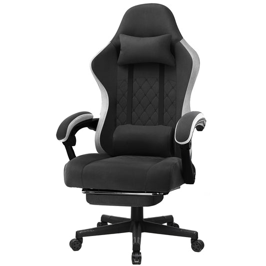 Chaise Gaming SoftGlide™ – Repose-Pieds & Accoudoirs Automatiques