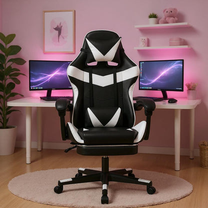 Chaise Gaming ThunderPulse™ – Hauteur Réglable & Fonction Massage