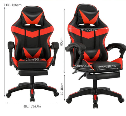 Chaise Gaming ThunderPulse™ – Hauteur Réglable & Fonction Massage