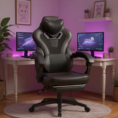 Chaise Gaming IronFury™ – Grand Format & Repose-Pieds